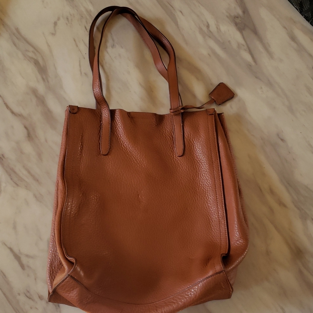J. Crew Signet Tote -  chesnut brown